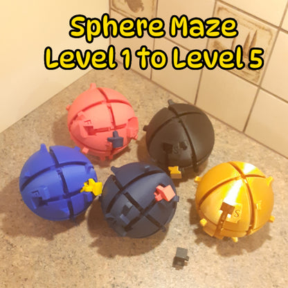 Sphere Maze Level 1 to Level 5